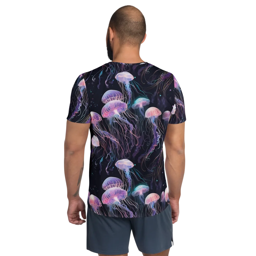 Luminous Drift on Men's Athletic T-Shirt — Back
