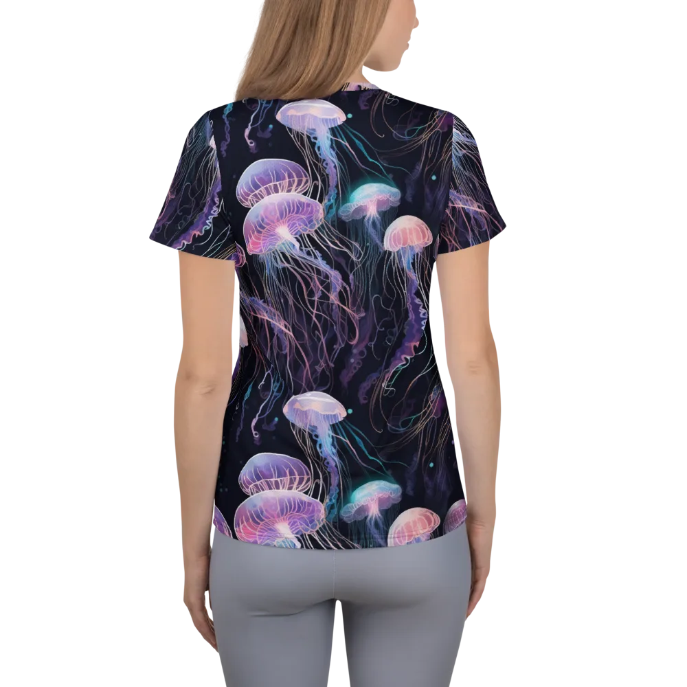 Luminous Drift on Women's Athletic T-Shirt — Back