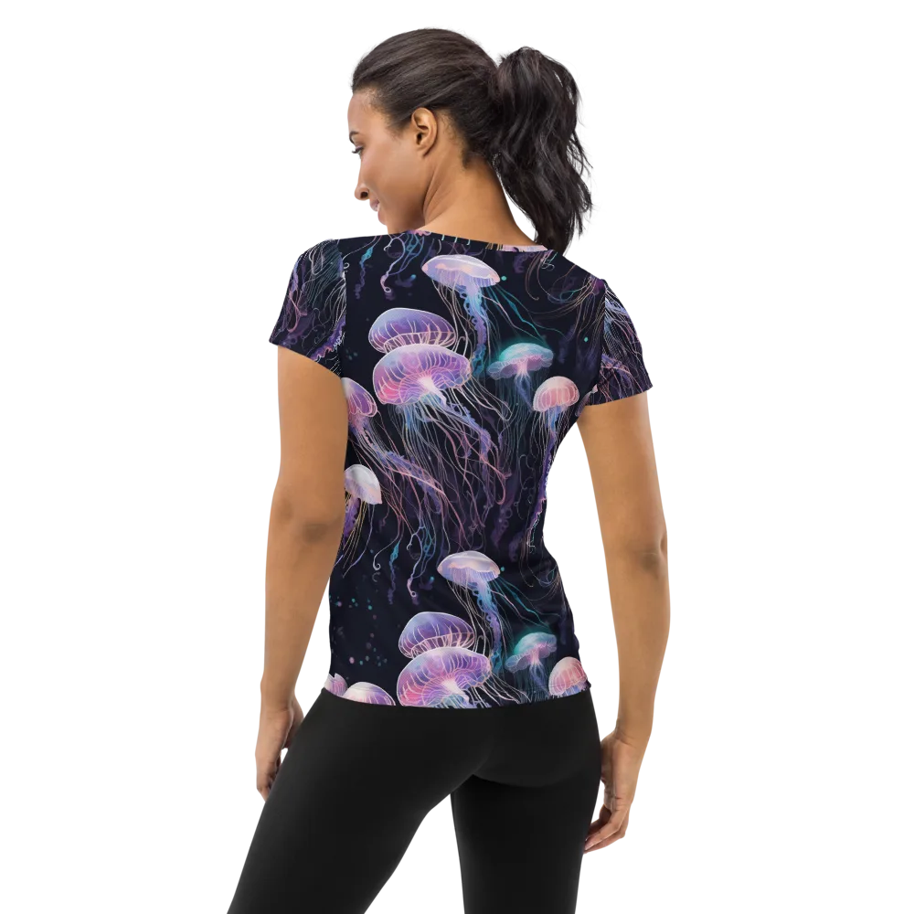 Luminous Drift on Women's Athletic T-Shirt — Back