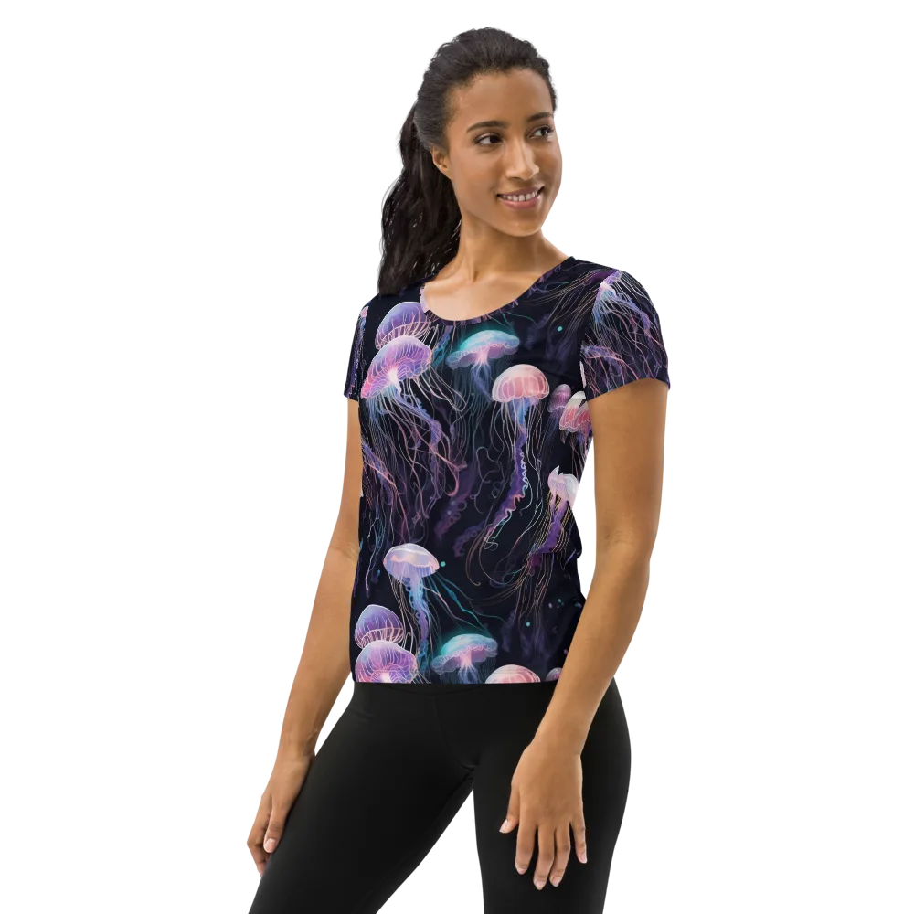 Luminous Drift on Women's Athletic T-Shirt — Left