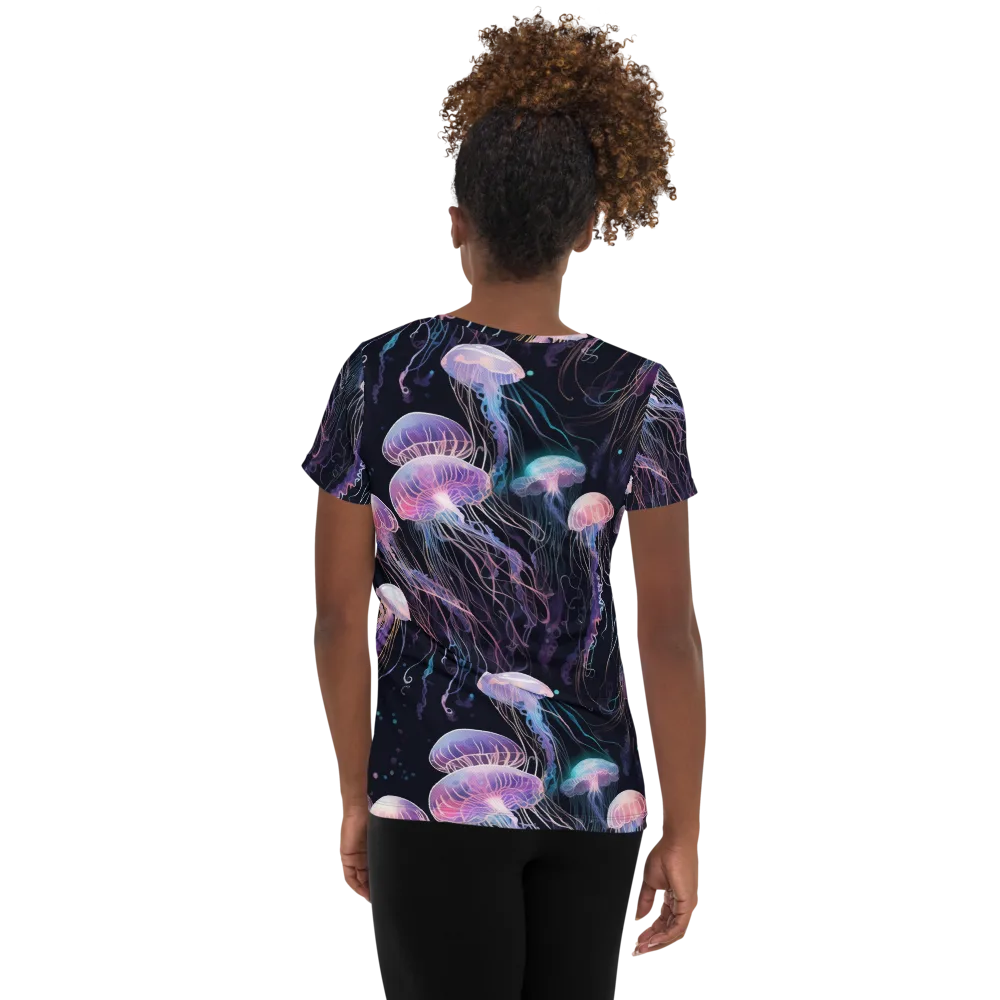 Luminous Drift on Women's Athletic T-Shirt — Back