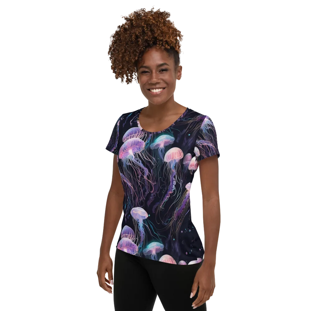 Luminous Drift on Women's Athletic T-Shirt — Left