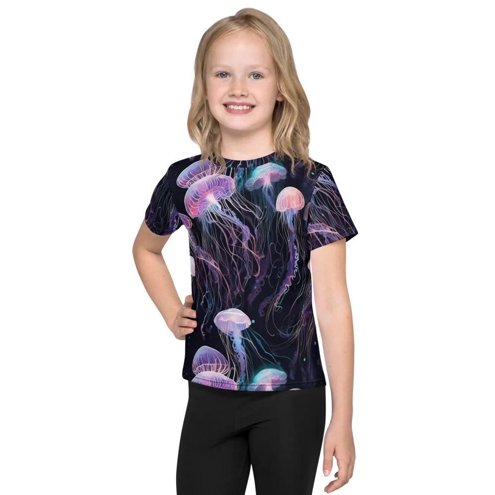 Luminous Drift on Kids Crew Neck T-Shirt — Front