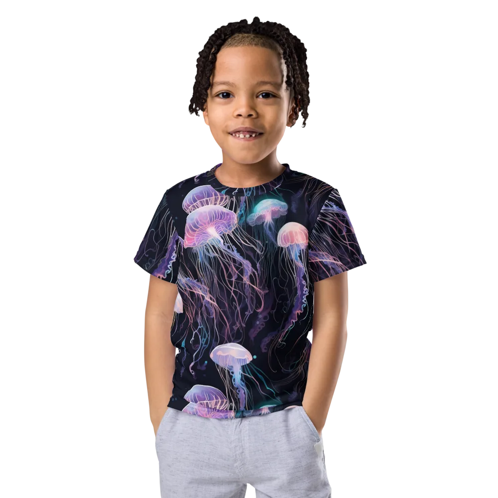 Luminous Drift on Kids Crew Neck T-Shirt — Front