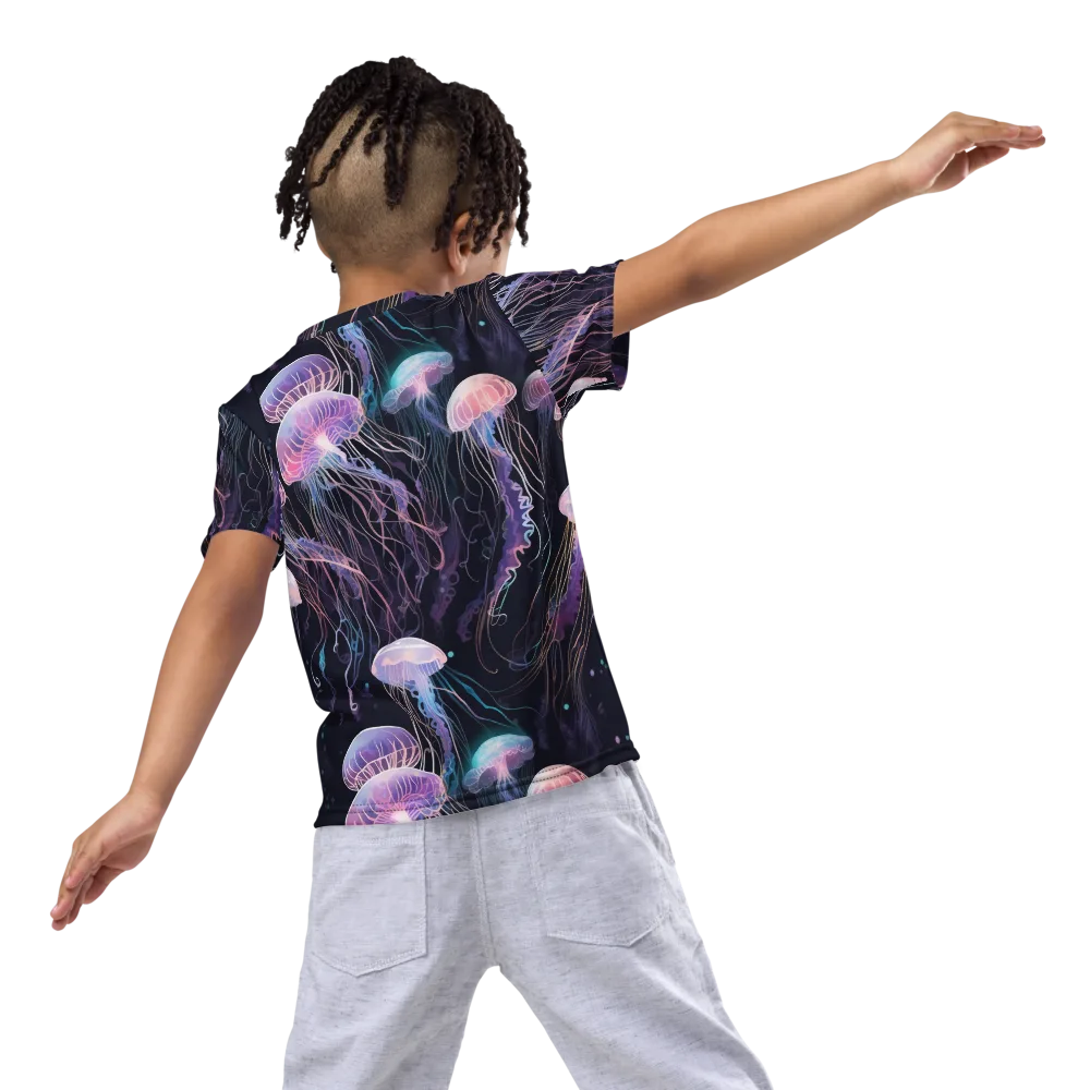 Luminous Drift on Kids Crew Neck T-Shirt — Back