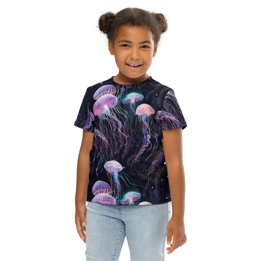 Luminous Drift on Kids Crew Neck T-Shirt — Front