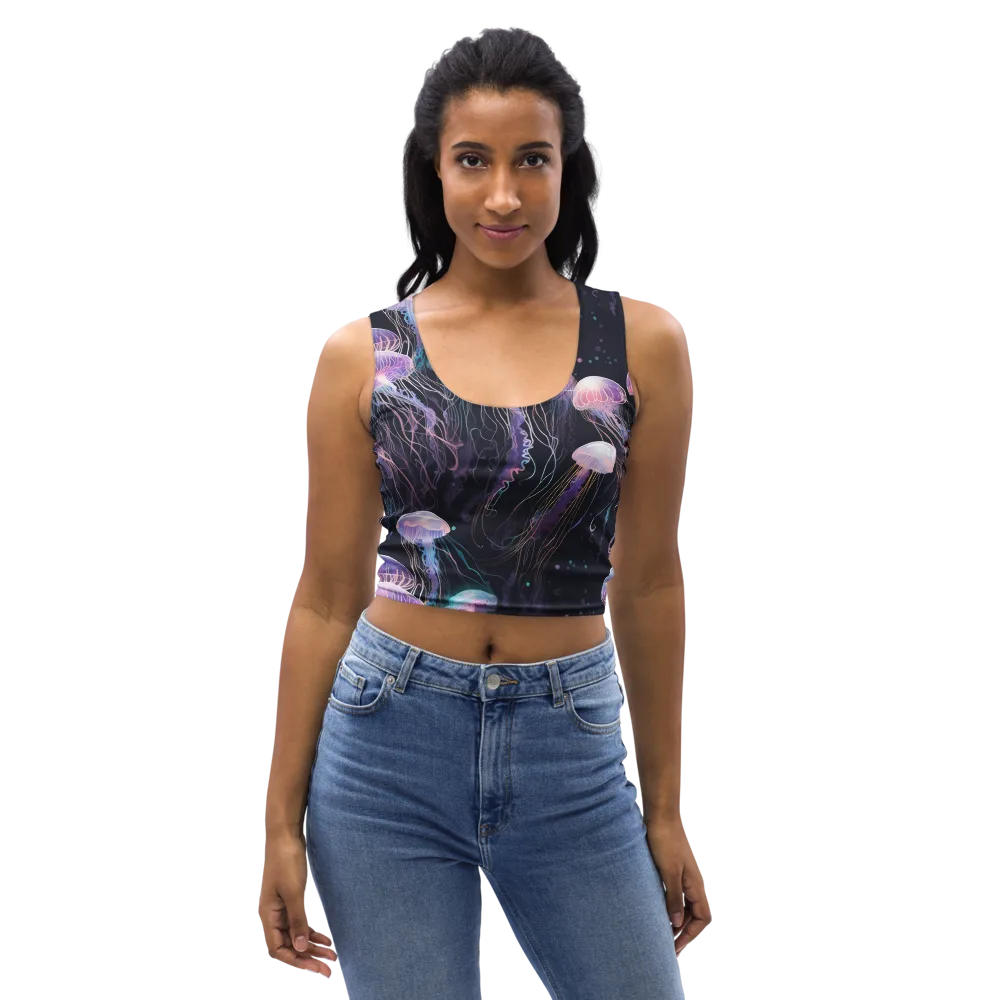 Luminous Drift on Crop Top — Front