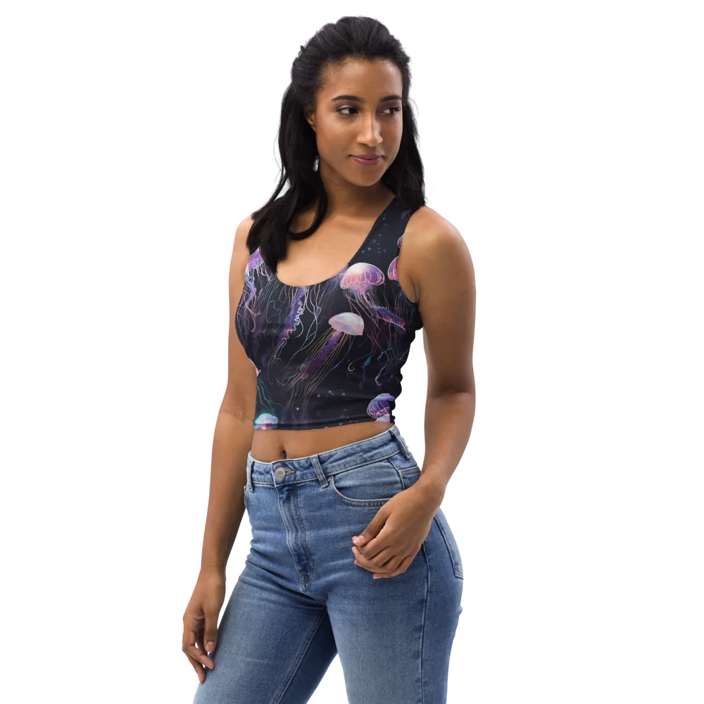 Luminous Drift on Crop Top — Left Front