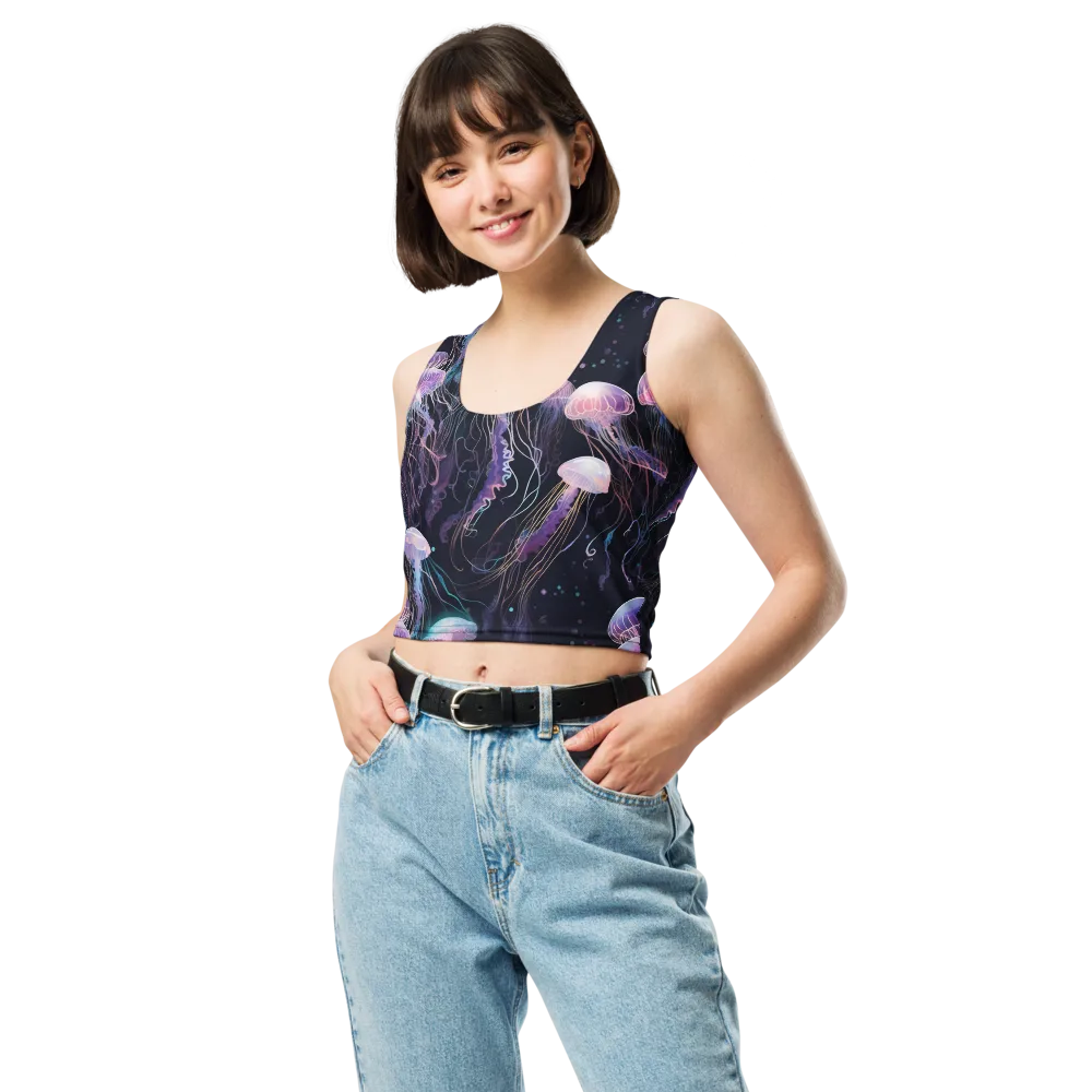 Luminous Drift on Crop Top — Front