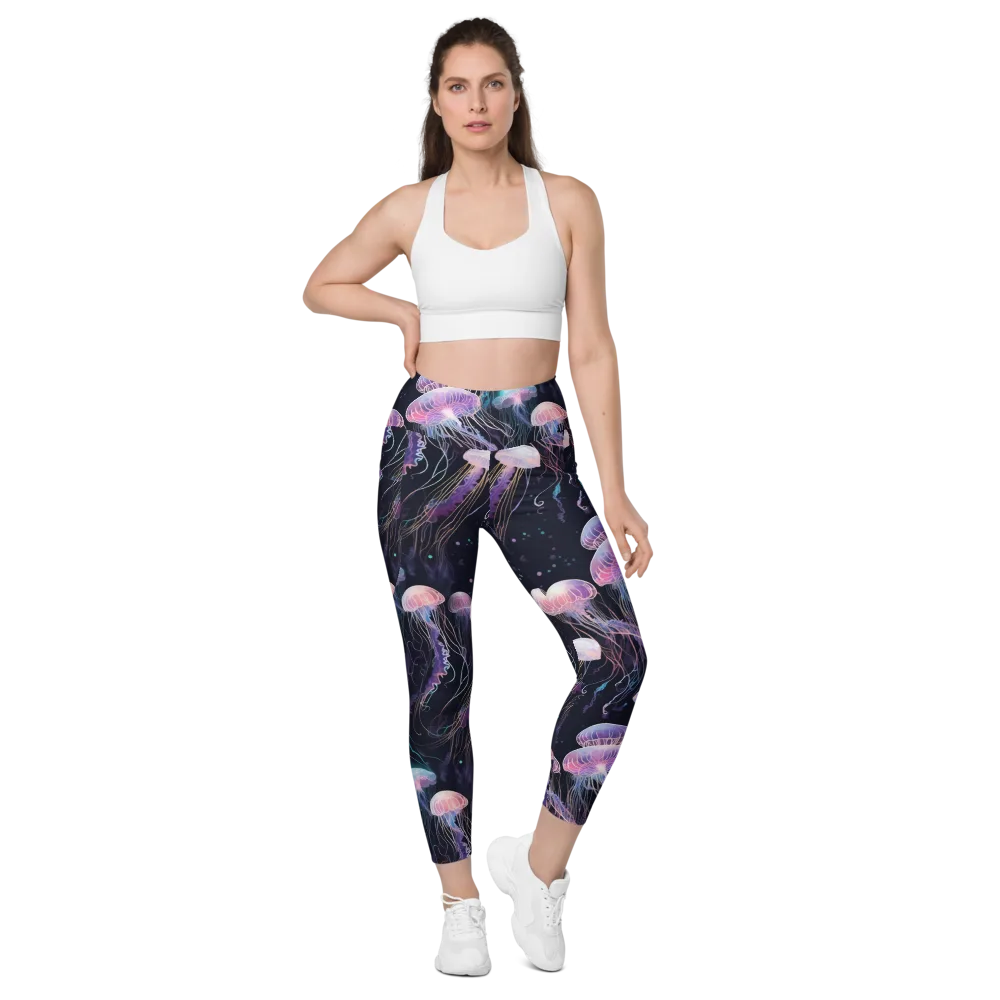 Luminous Drift on Leggings with Pockets — Front