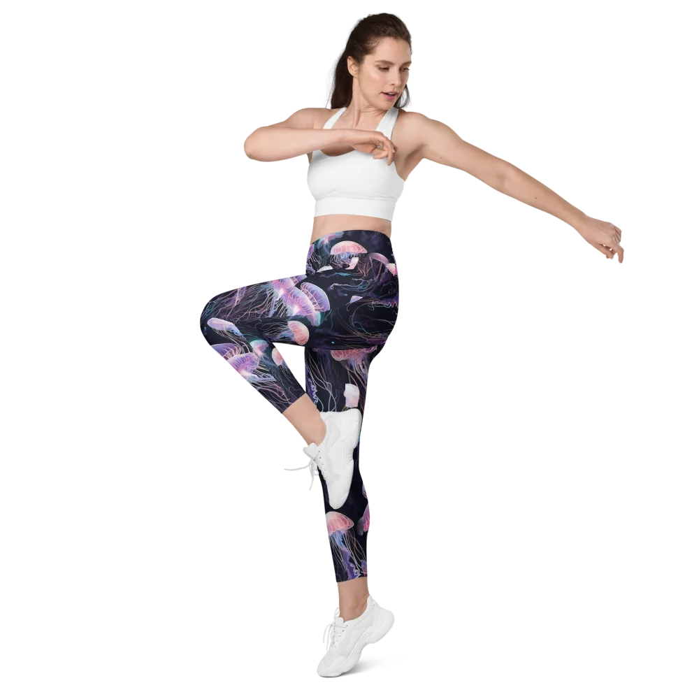 Luminous Drift on Leggings with Pockets — Left Front