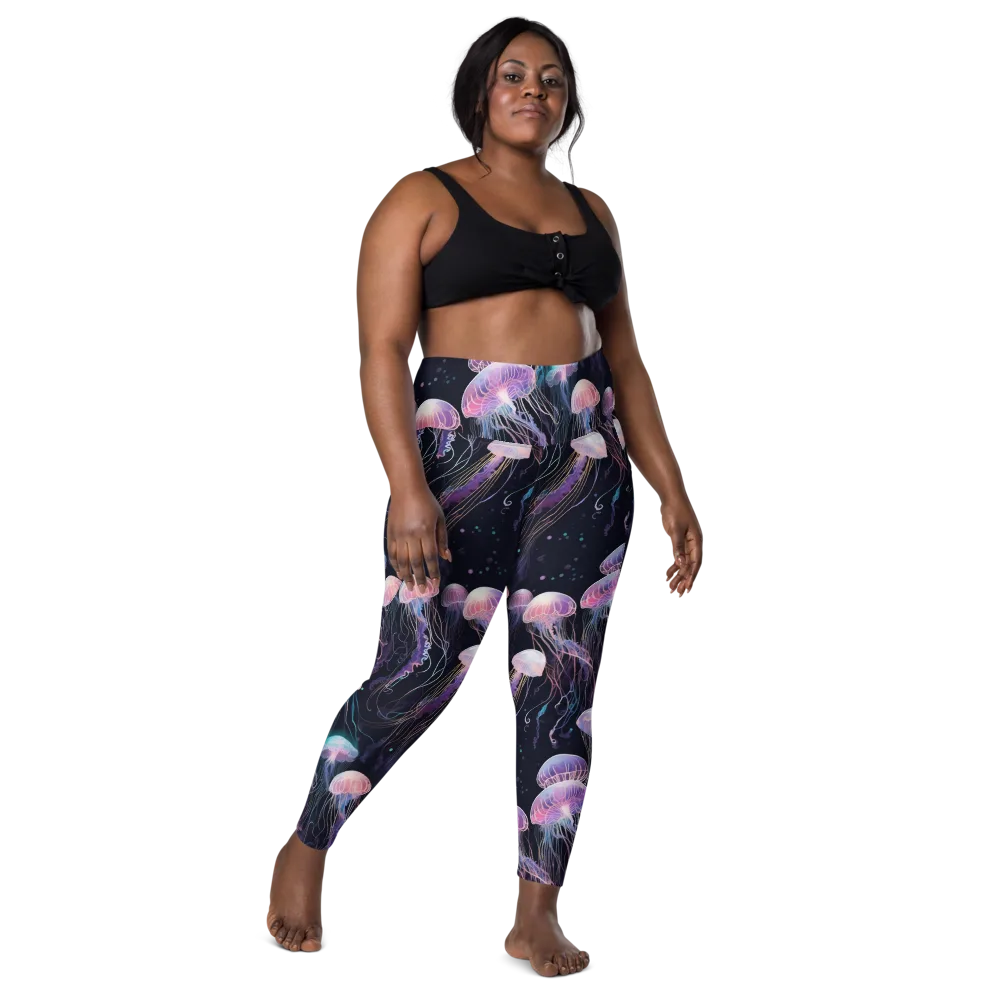 Luminous Drift on Leggings with Pockets — Front