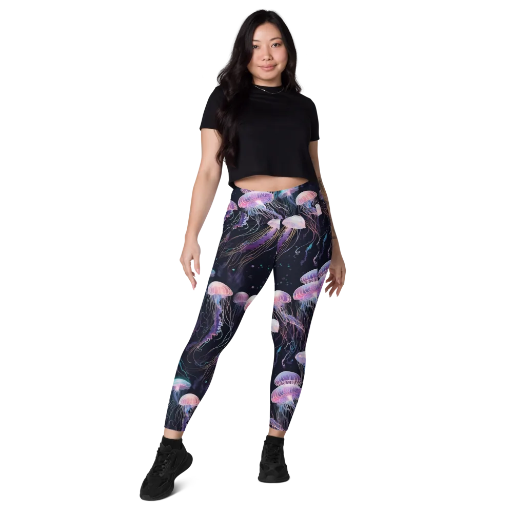 Luminous Drift on Leggings with Pockets — Front