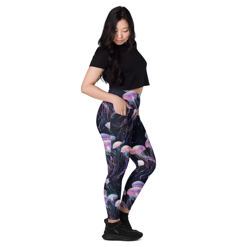 Luminous Drift on Leggings with Pockets — Right