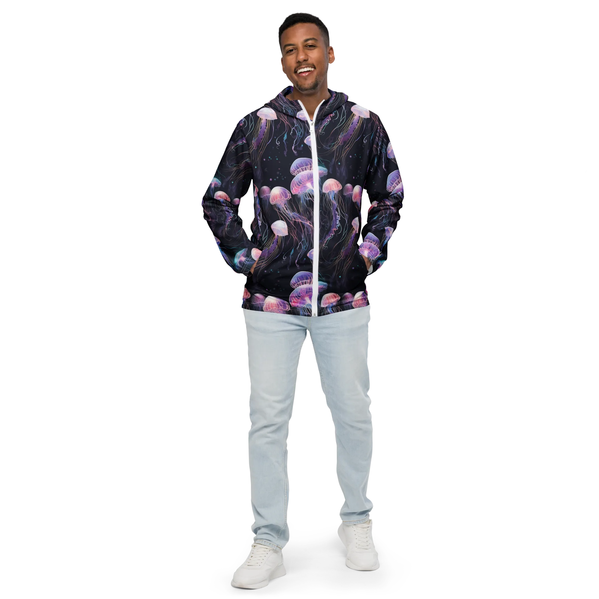 Luminous Drift on Men's Windbreaker — Front