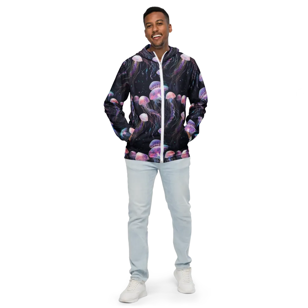 Luminous Drift on Men's Windbreaker — Front