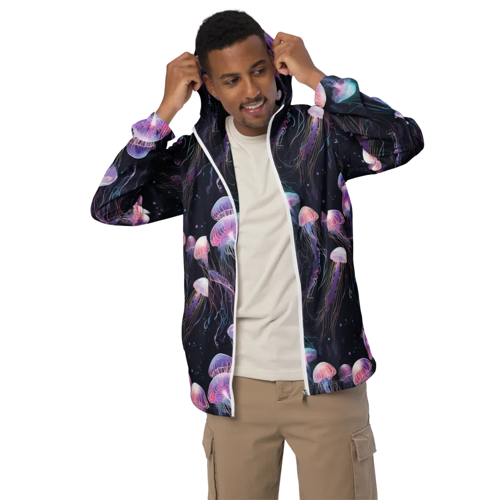 Luminous Drift on Men's Windbreaker — Front