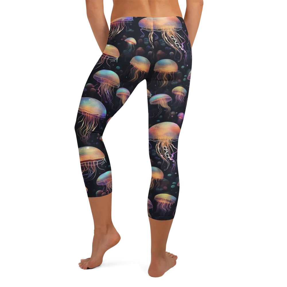 Neon Jelly Reverie on Capri Leggings — Back