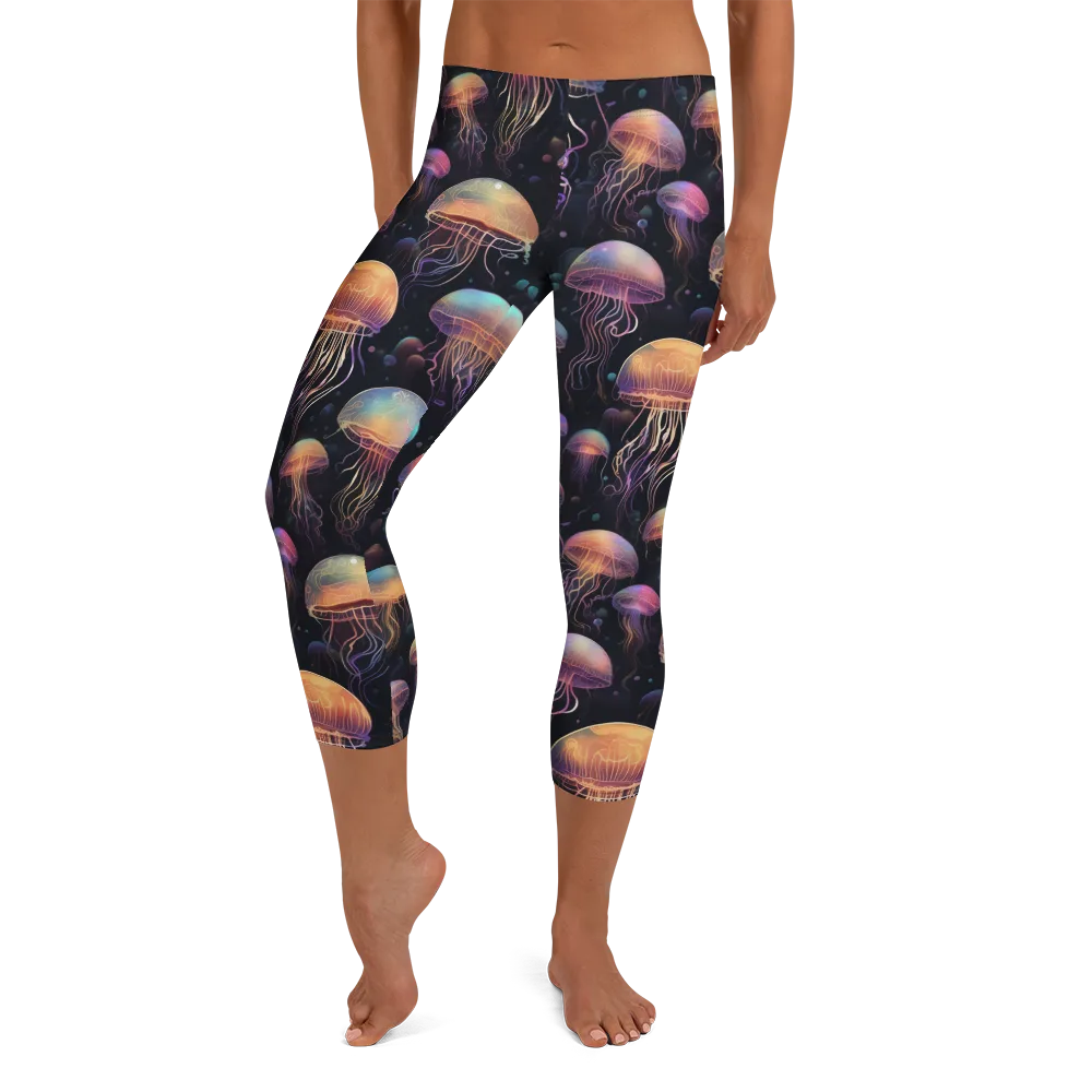 Neon Jelly Reverie on Capri Leggings — Front