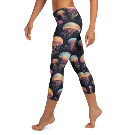 Neon Jelly Reverie on a Capri Leggings