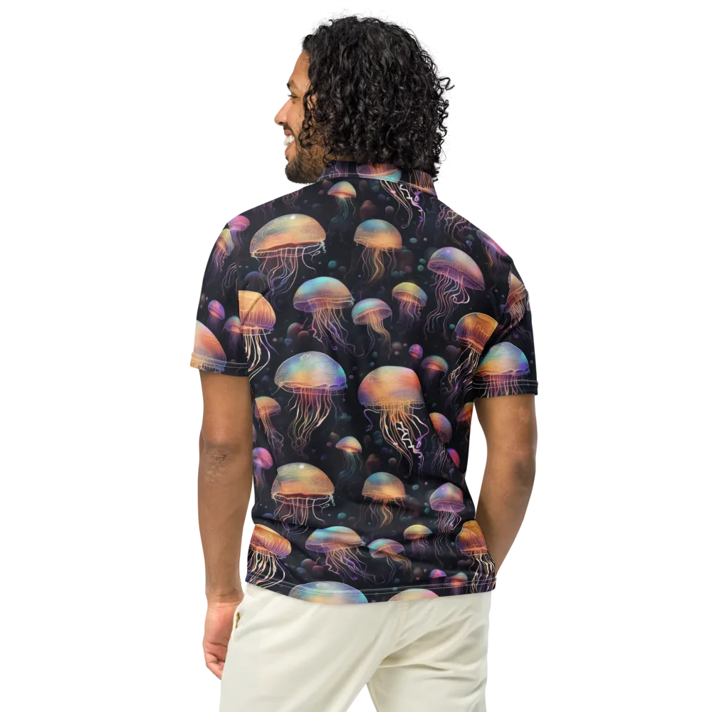 Neon Jelly Reverie on Men's Slim Fit Polo Shirt — Back