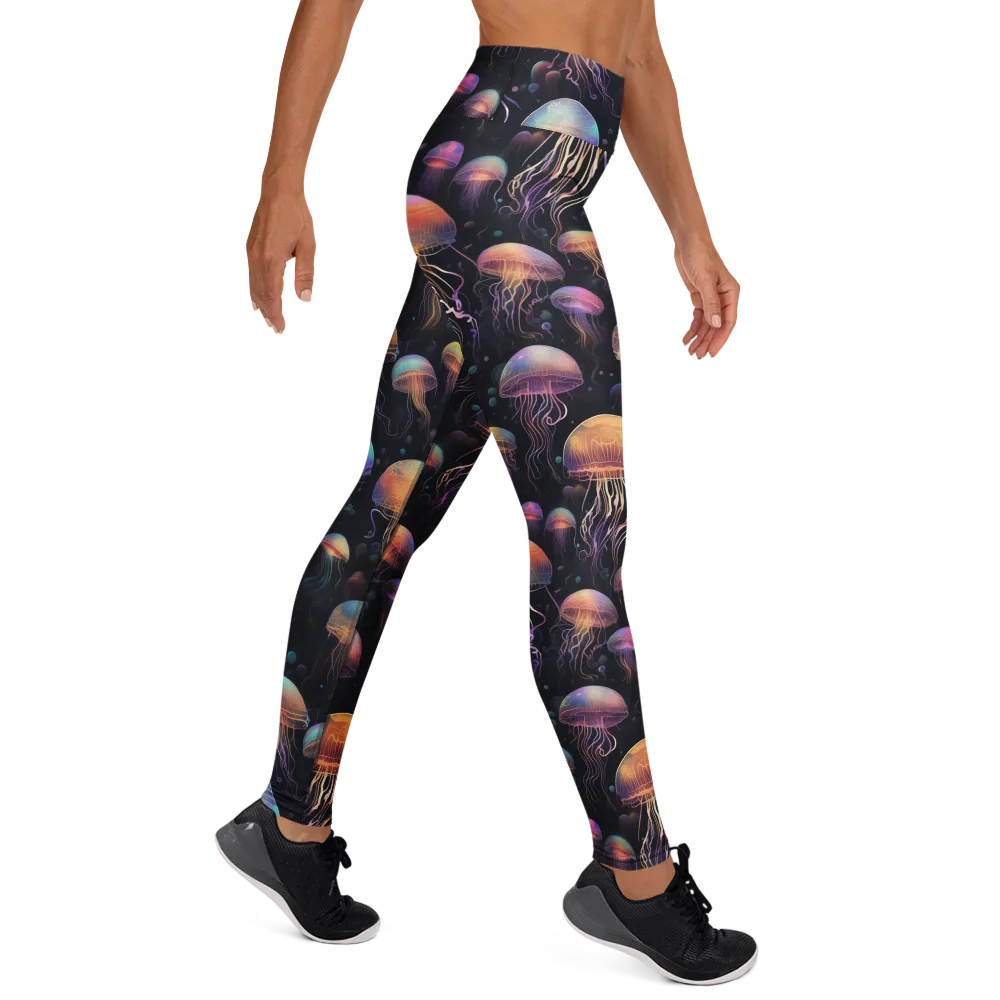 Neon Jelly Reverie on Yoga Leggings — Right
