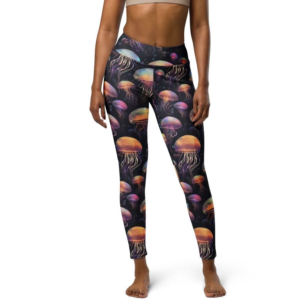 Neon Jelly Reverie on Yoga Leggings — Front