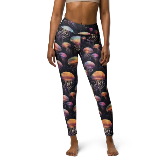 Neon Jelly Reverie on a Yoga Leggings