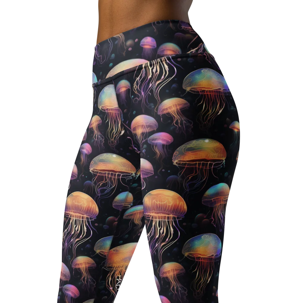 Neon Jelly Reverie on Yoga Leggings — Left Front