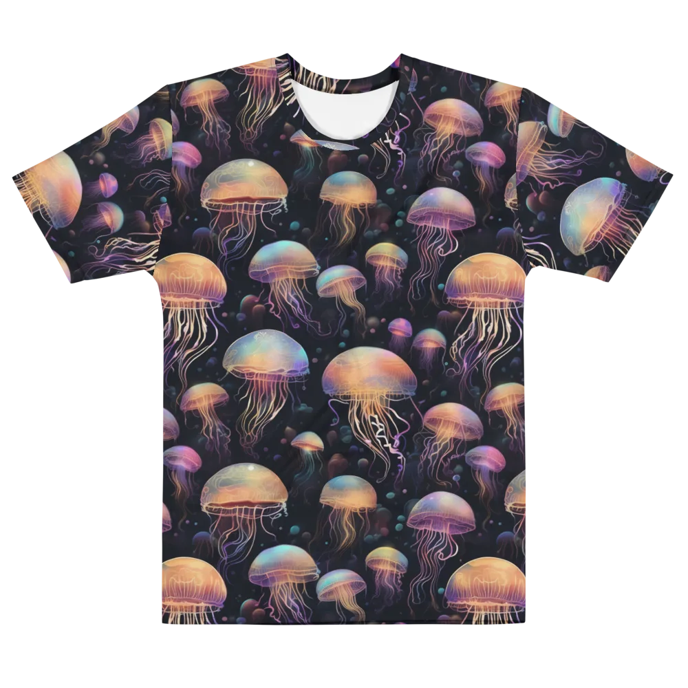 Neon Jelly Reverie on Men's Cotton Crew Neck T-Shirt — Front