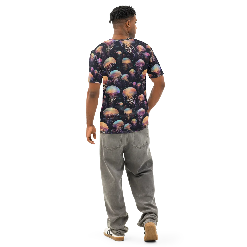 Neon Jelly Reverie on Men's Cotton Crew Neck T-Shirt — Back