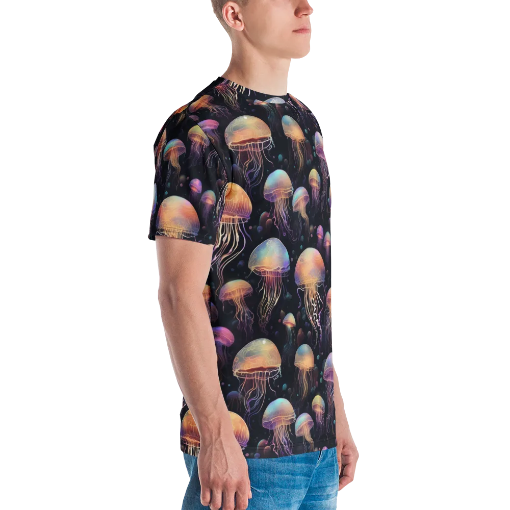 Neon Jelly Reverie on Men's Crew Neck T-Shirt — Right