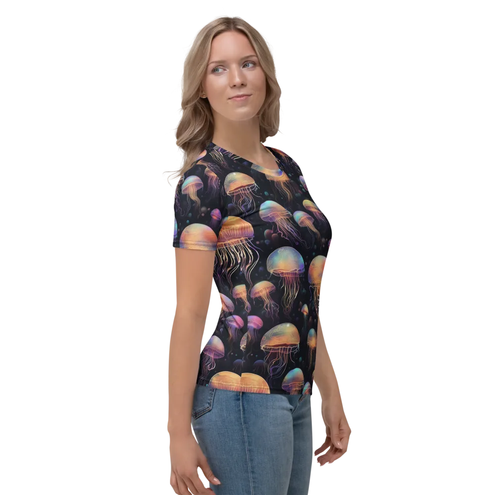 Neon Jelly Reverie on Women's Crew Neck T-Shirt — Right