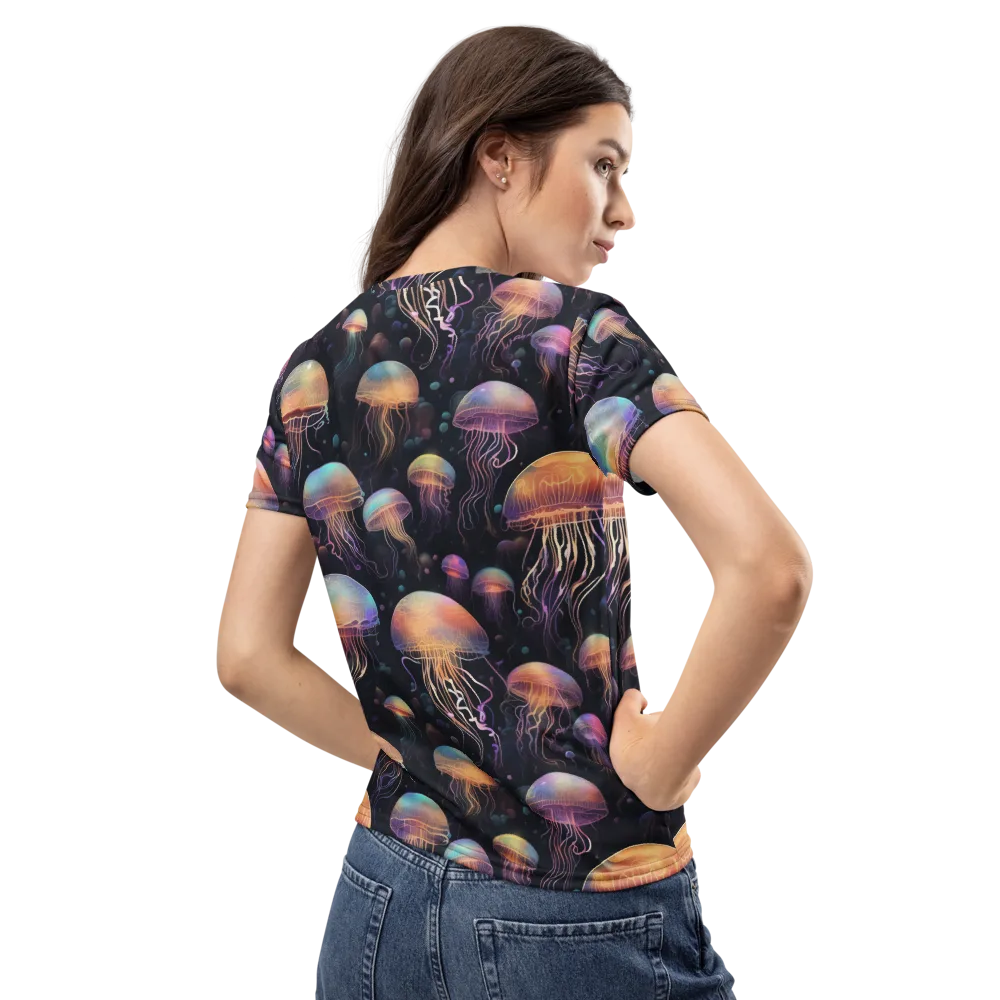 Neon Jelly Reverie on Women's Crew Neck T-Shirt — Back