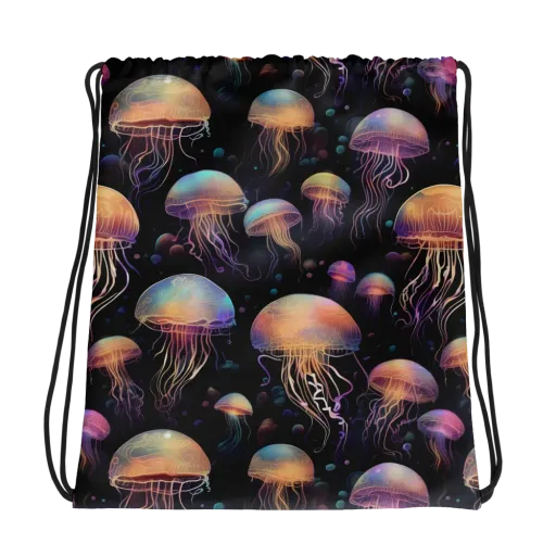 Neon Jelly Reverie on a Drawstring Bag