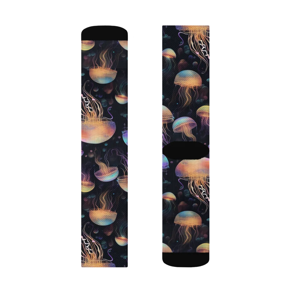 Neon Jelly Reverie on Socks — Left Sock