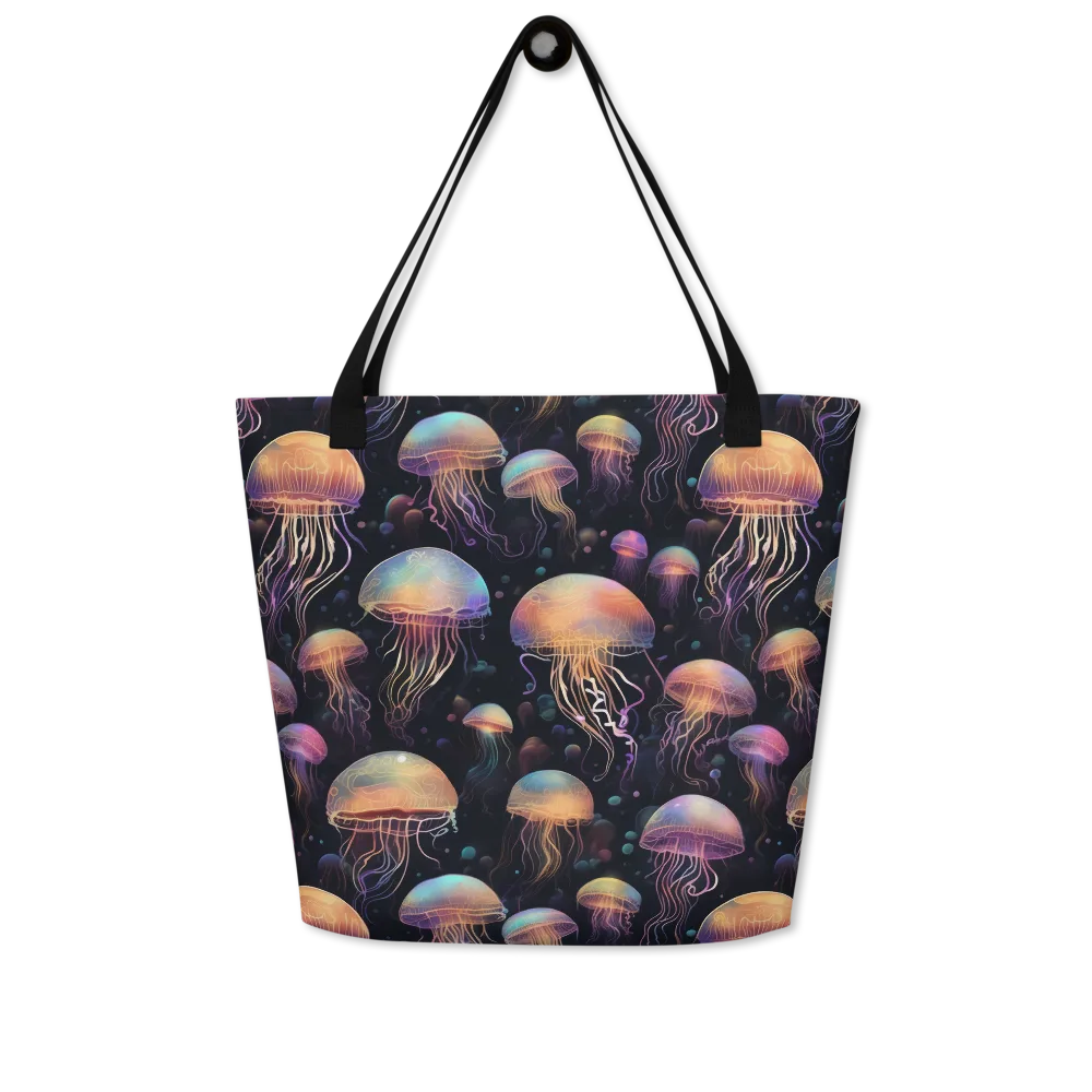 Neon Jelly Reverie on Large Tote Bag W/ Pocket — Front