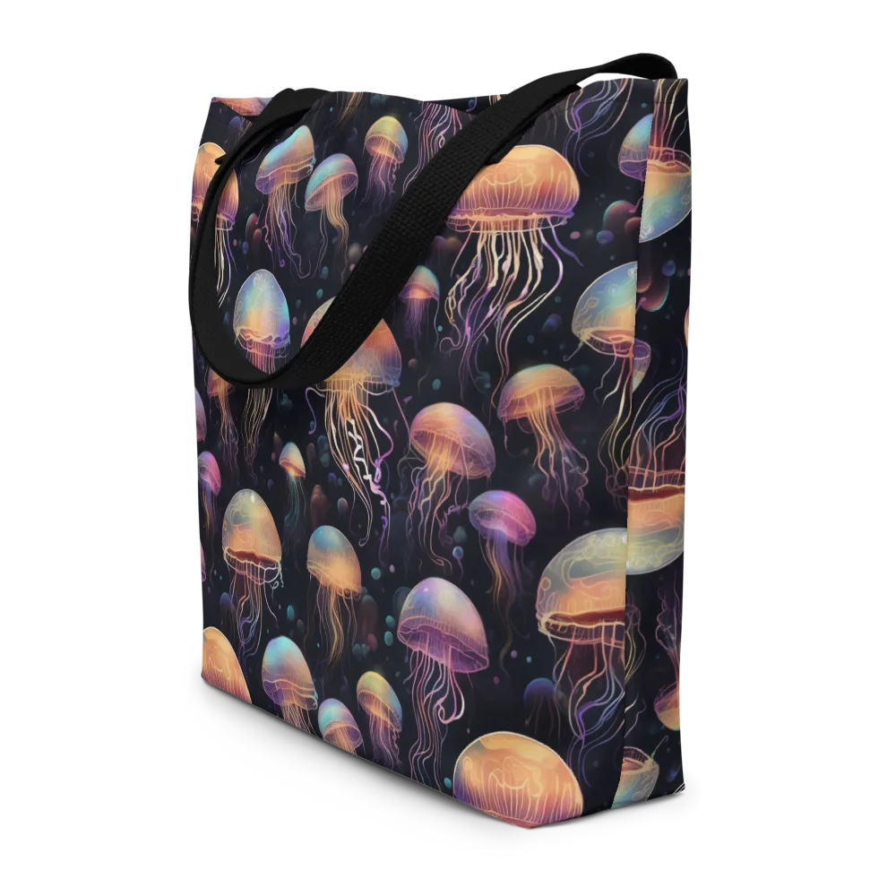 Neon Jelly Reverie on Large Tote Bag W/ Pocket — Front