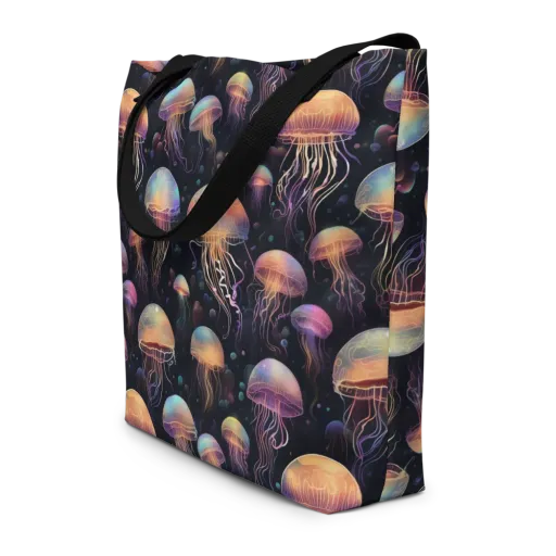 Neon Jelly Reverie on a Large Tote Bag W/ Pocket