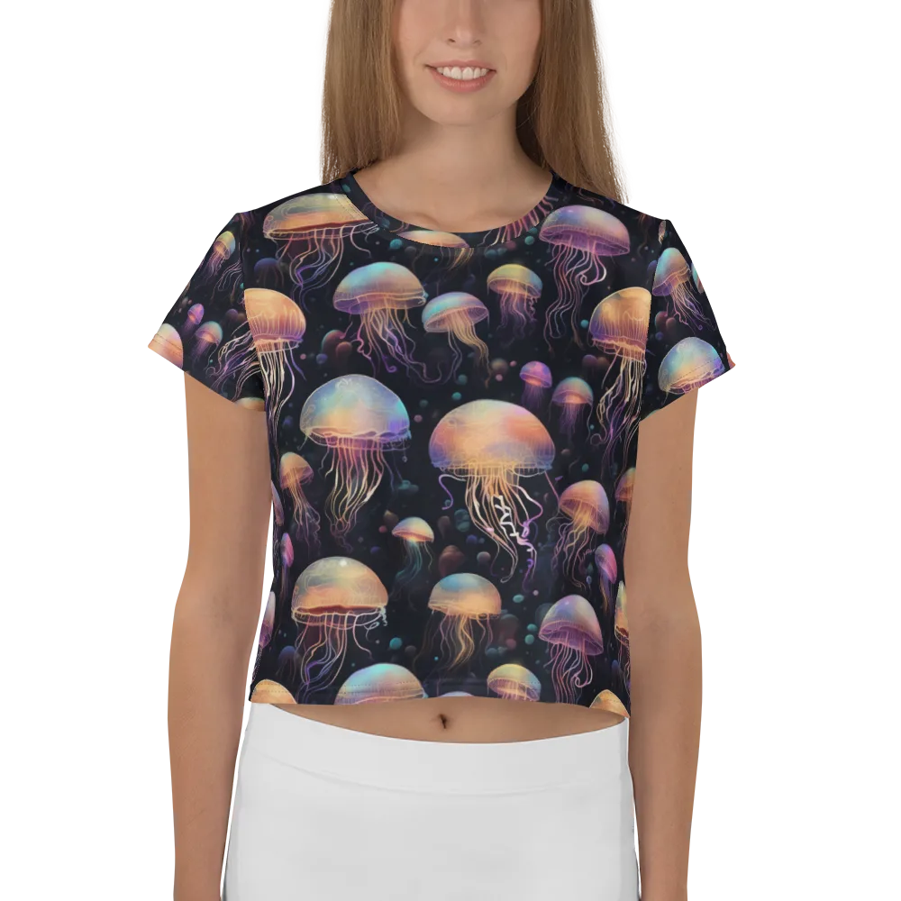Neon Jelly Reverie on Crop Tee — Front