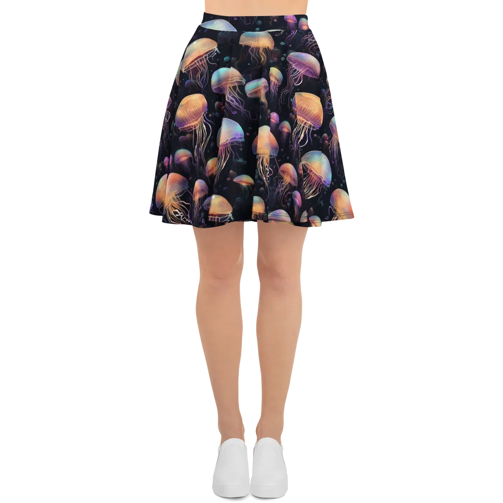 Neon Jelly Reverie on Skater Skirt — Front