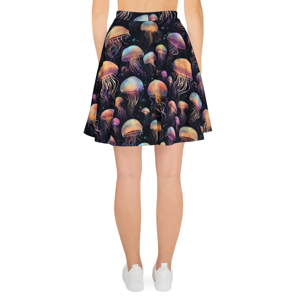 Neon Jelly Reverie on Skater Skirt — Back