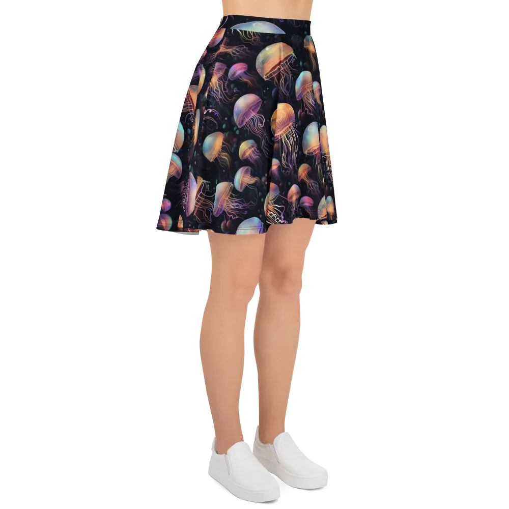 Neon Jelly Reverie on Skater Skirt — Right