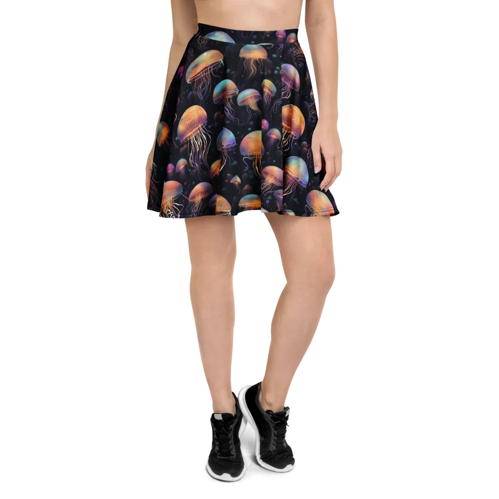 Neon Jelly Reverie on Skater Skirt — Front