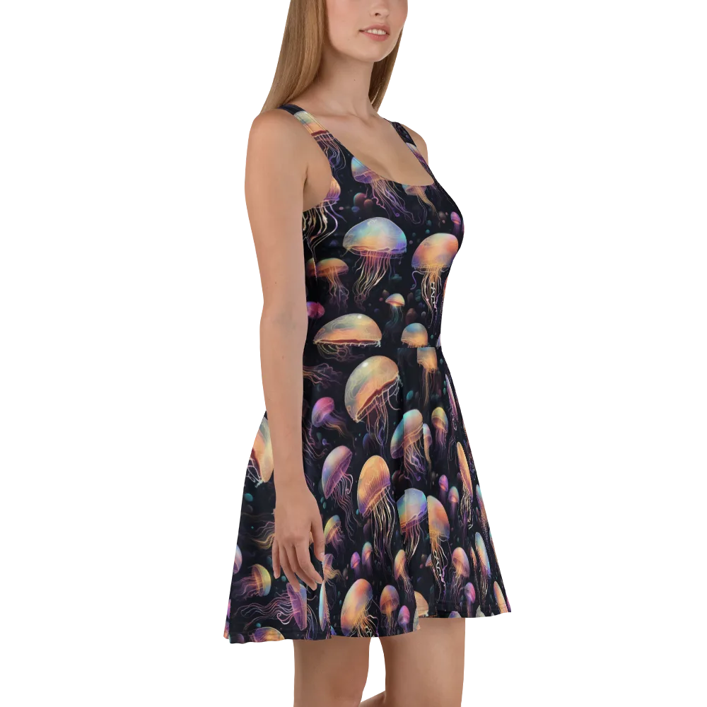 Neon Jelly Reverie on Skater Dress — Right