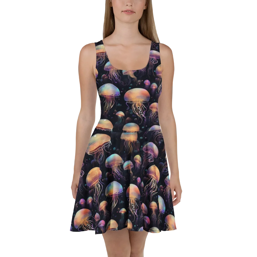 Neon Jelly Reverie on Skater Dress — Front