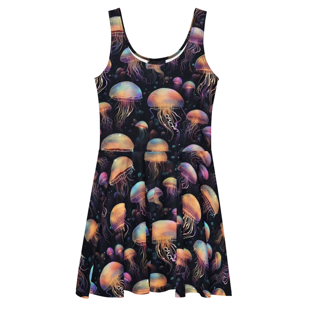 Neon Jelly Reverie on Skater Dress — Front