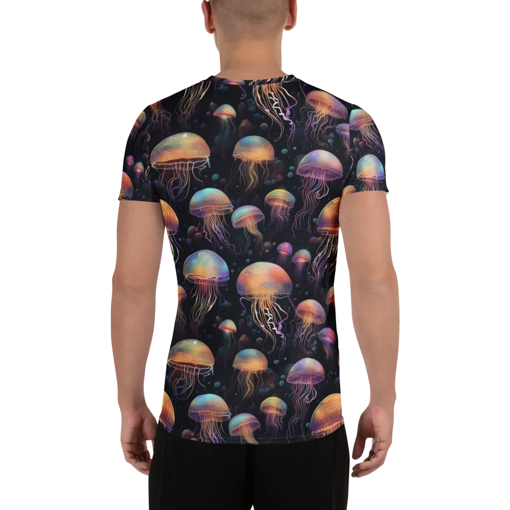 Neon Jelly Reverie on Men's Athletic T-Shirt — Back