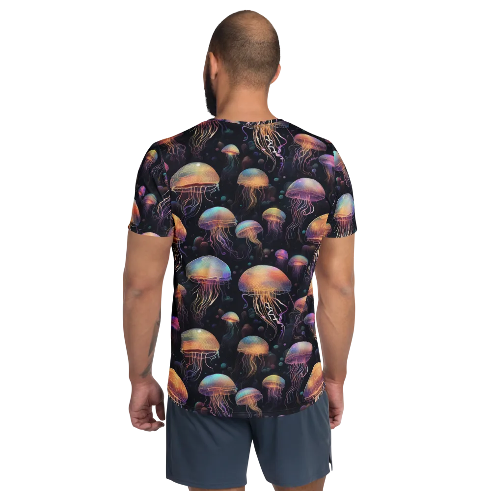 Neon Jelly Reverie on Men's Athletic T-Shirt — Back