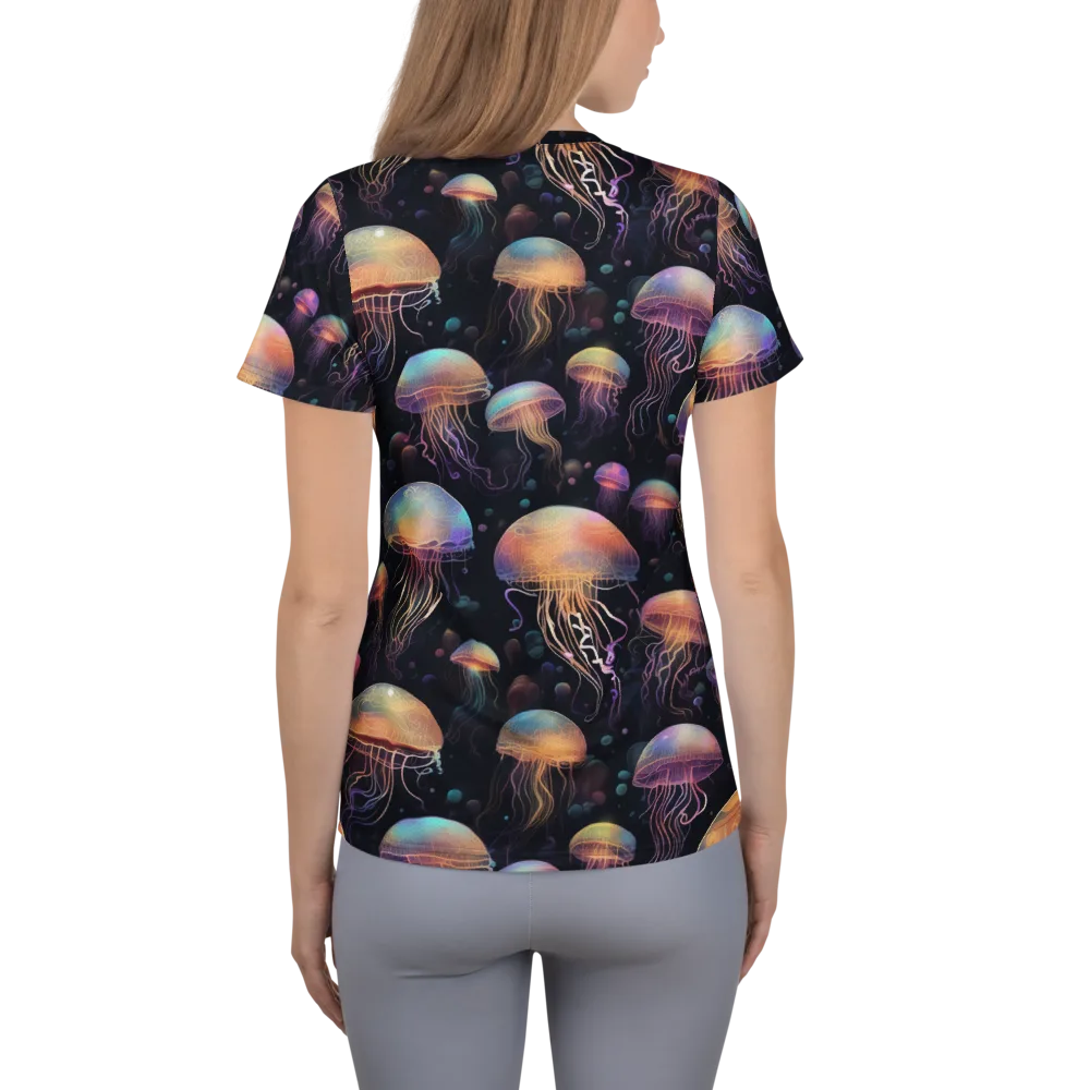 Neon Jelly Reverie on Women's Athletic T-Shirt — Back